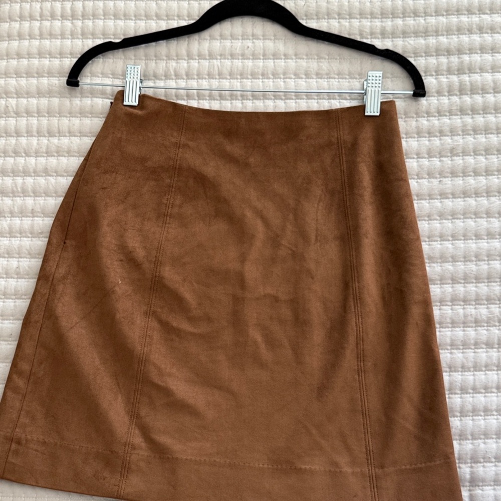 Bavarian  Brown Suede Skirt